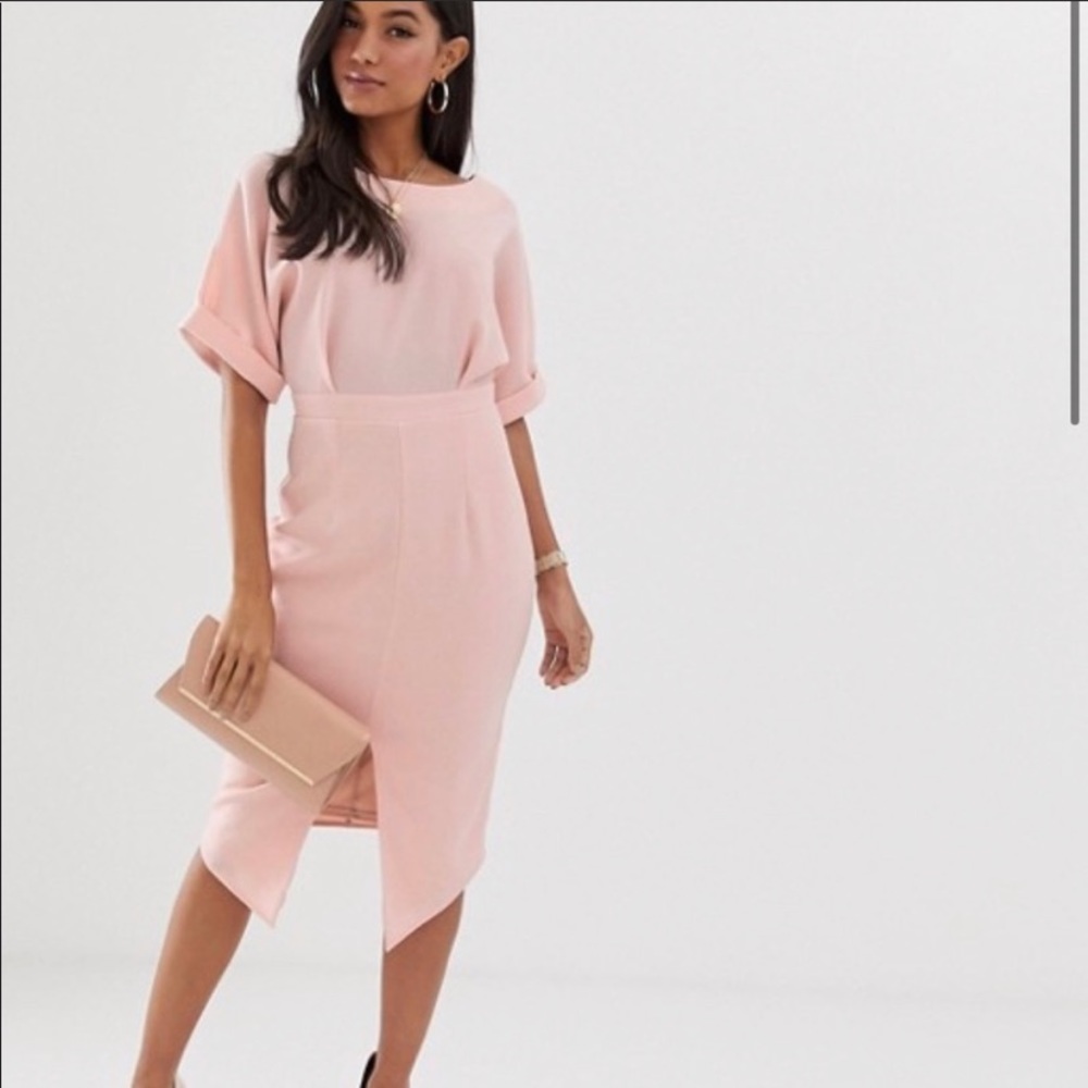 Dusty pink midi dress - ASOS